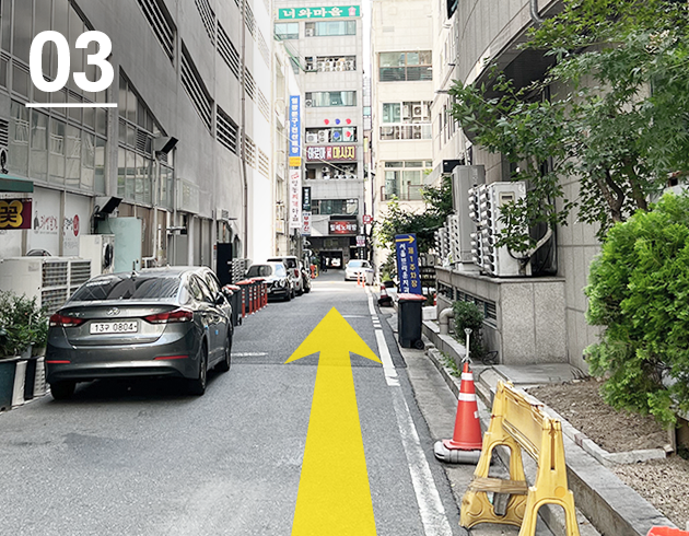 서울브라운치과 전용 주차장 진입 안내 3