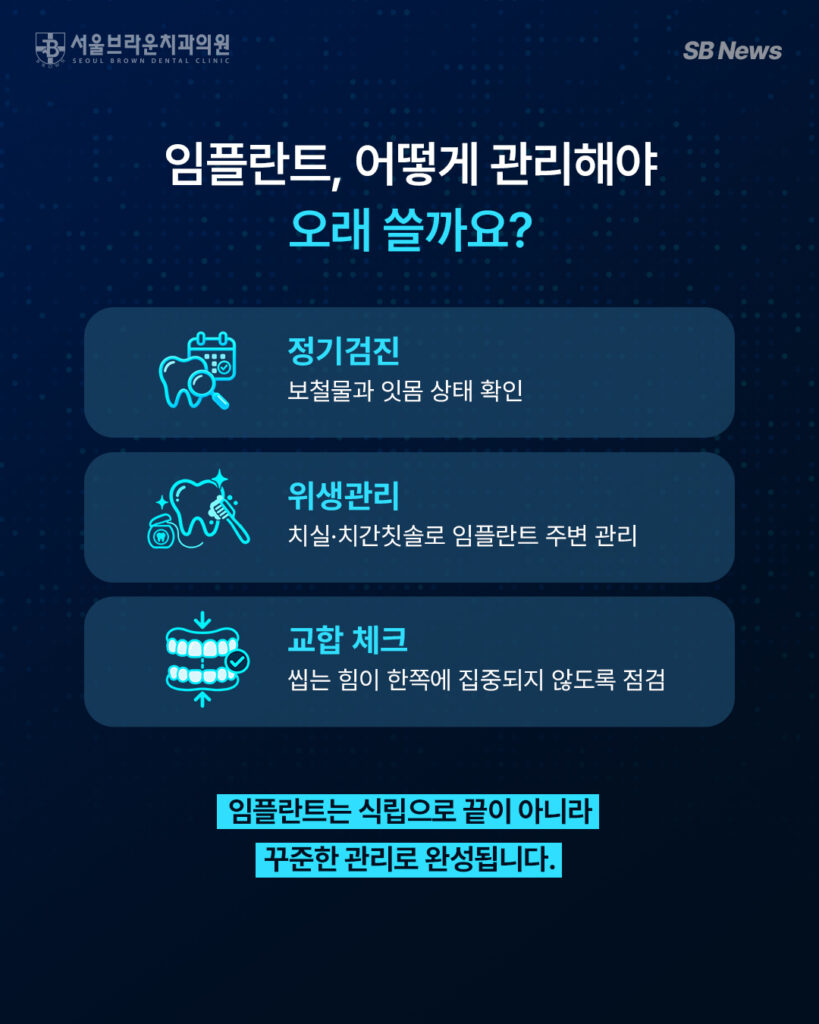 대전치과 임플란트 정기검진 위생관리 교합 체크