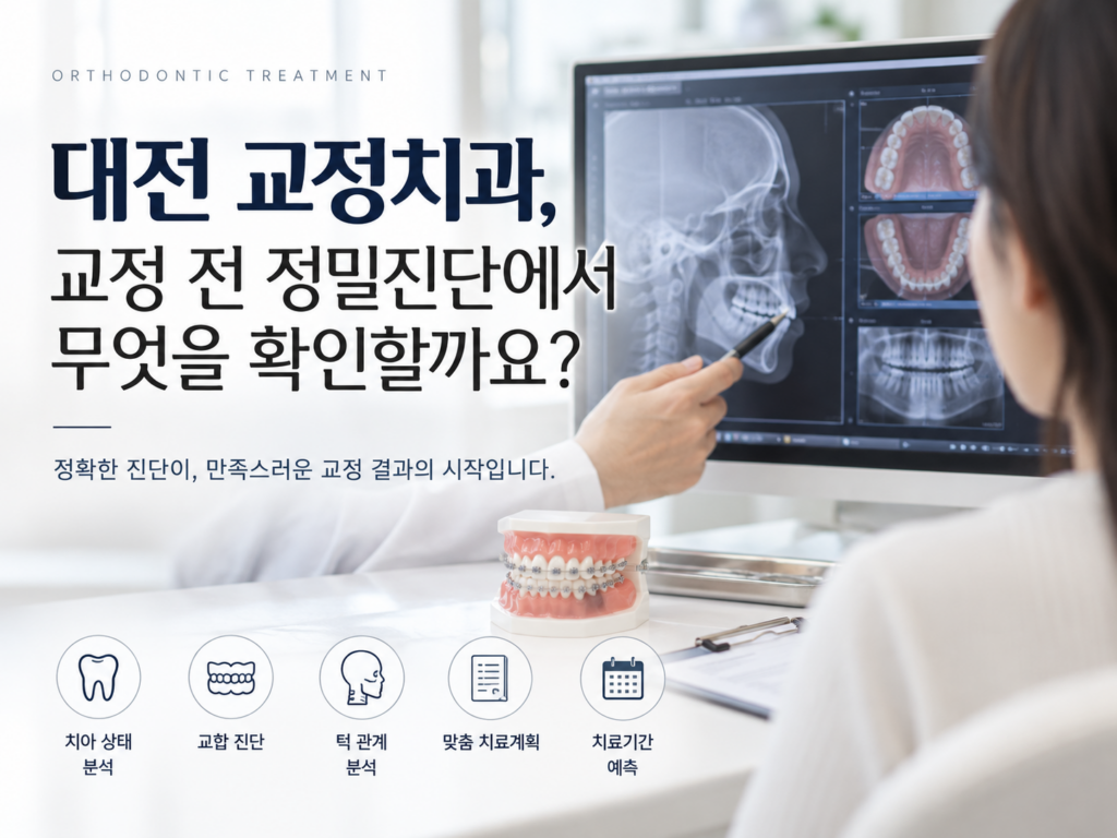 대전 교정치과, 교정 전 정밀진단에서 무엇을 확인할까요?