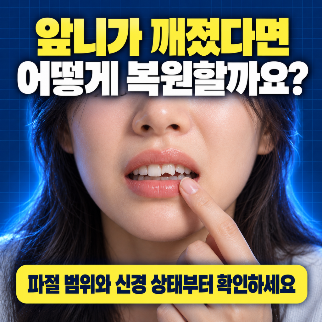 대전 앞니 깨짐 치료, 앞니가 깨졌는데 라미네이트나 다른 방법으로 복원하는 대전 치과 어디야?
