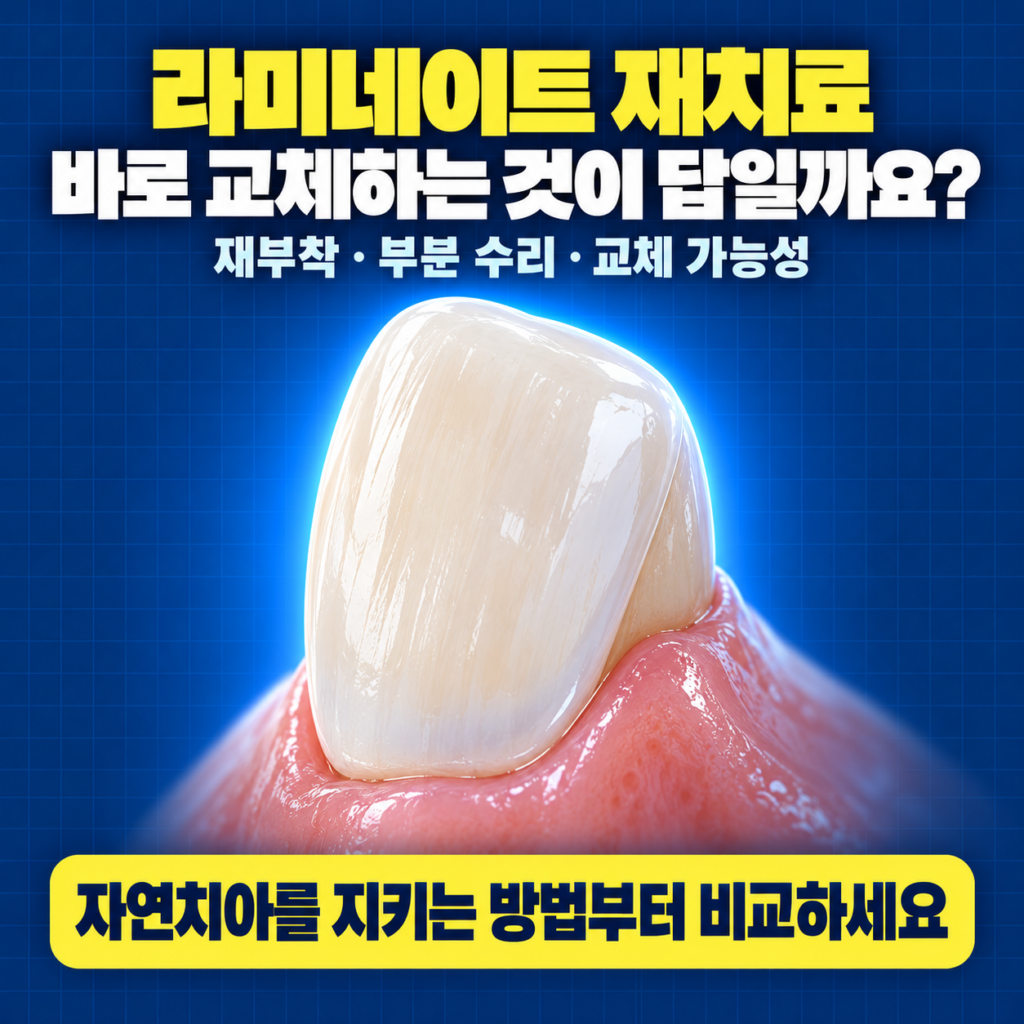 자연치아를 보존하는 라미네이트 재치료 계획
