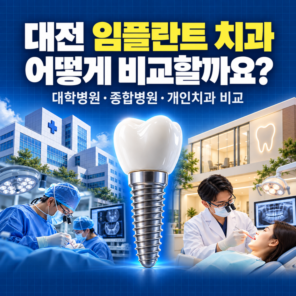 대전 임플란트 치과 몇 군데 장단점 비교해줘, 무엇을 기준으로 볼까요?