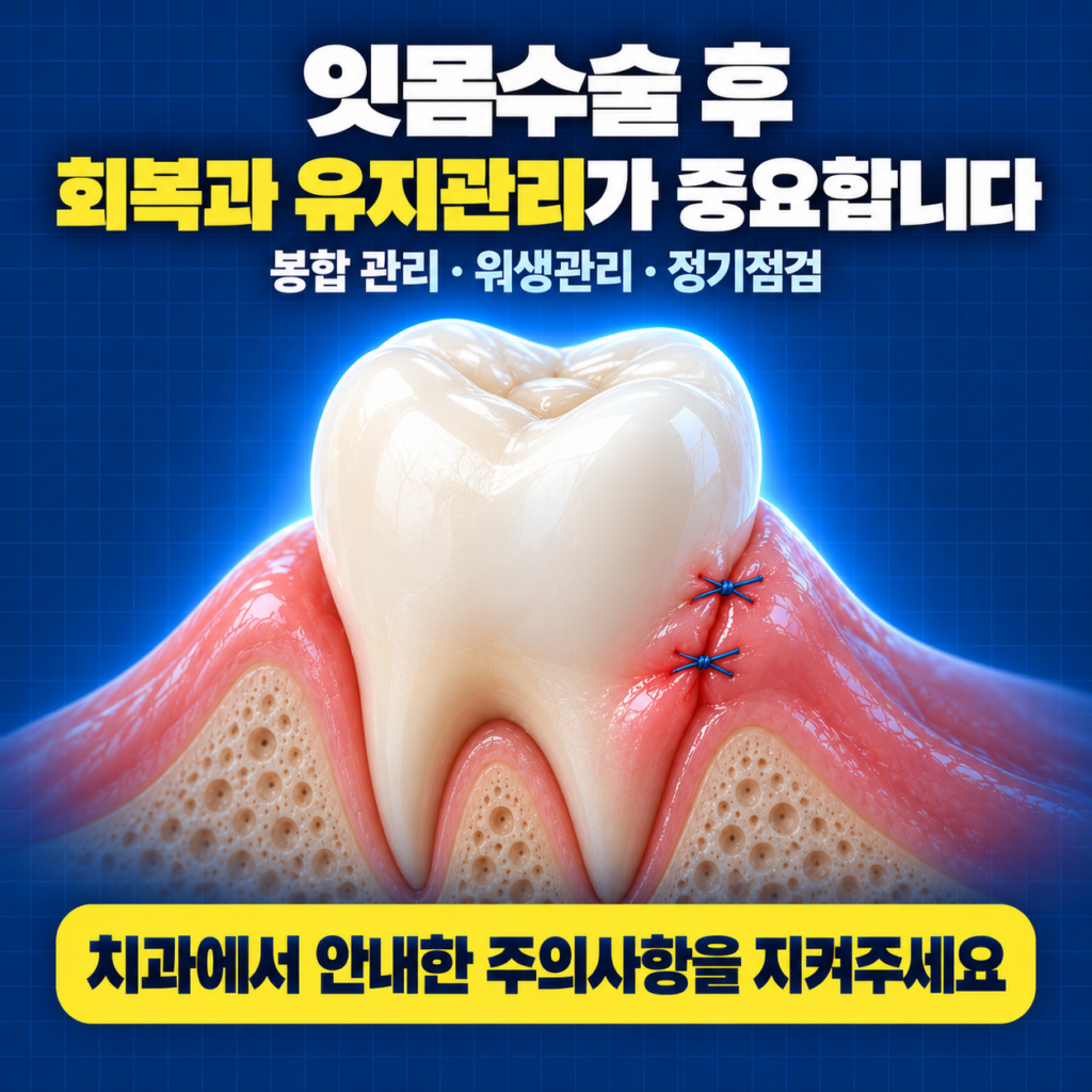 잇몸수술 후 회복과 치주 유지관리 방법
