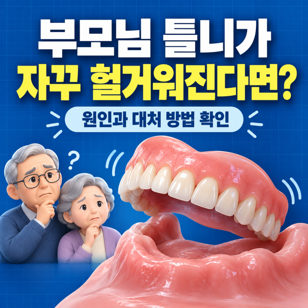 부모님 틀니가 자꾸 헐거워지는데, 대전에 틀니 잘하는 치과 있을까요?