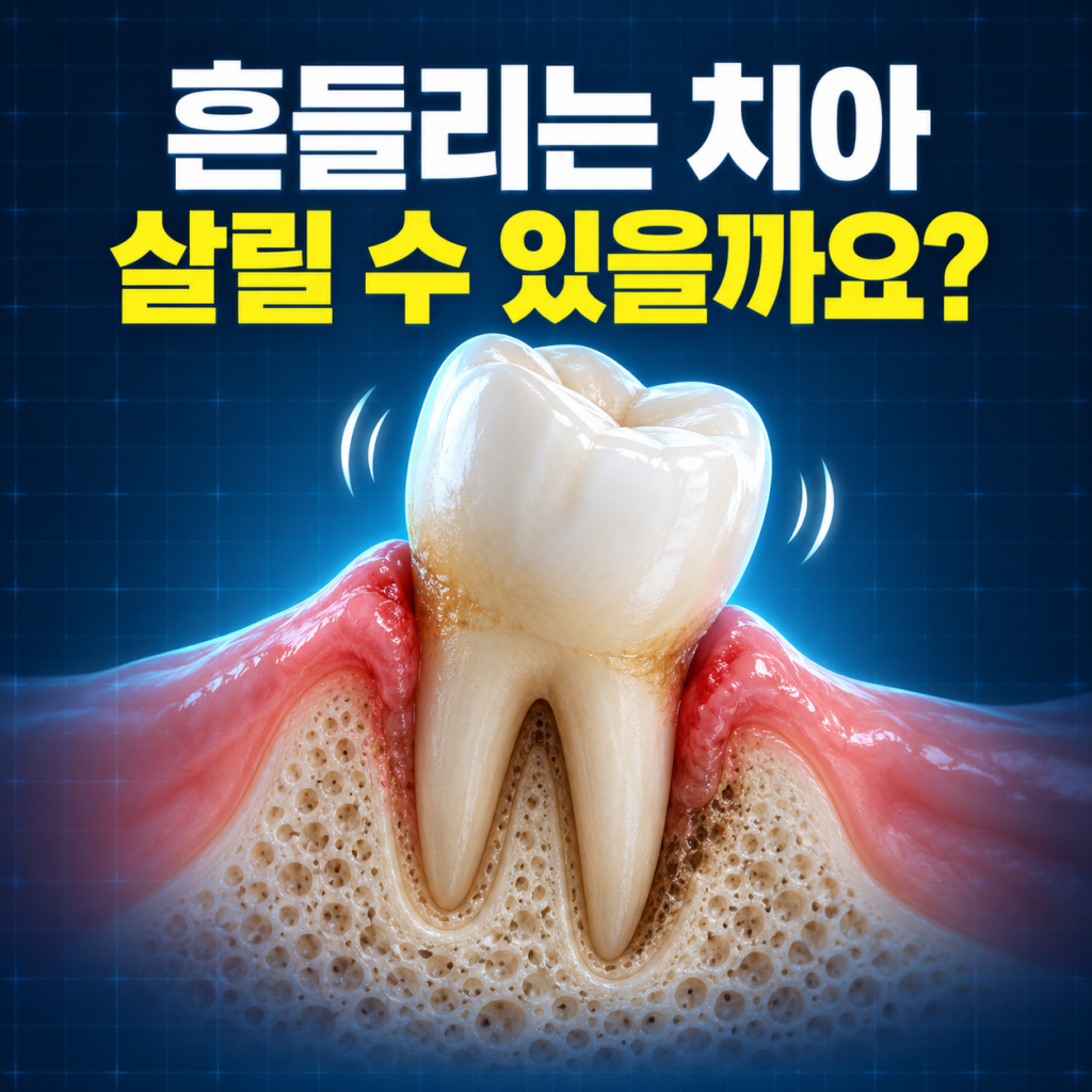 이가 흔들려서 빼야 한다는데, 대전 잇몸치료로 살릴 수 있을까요?