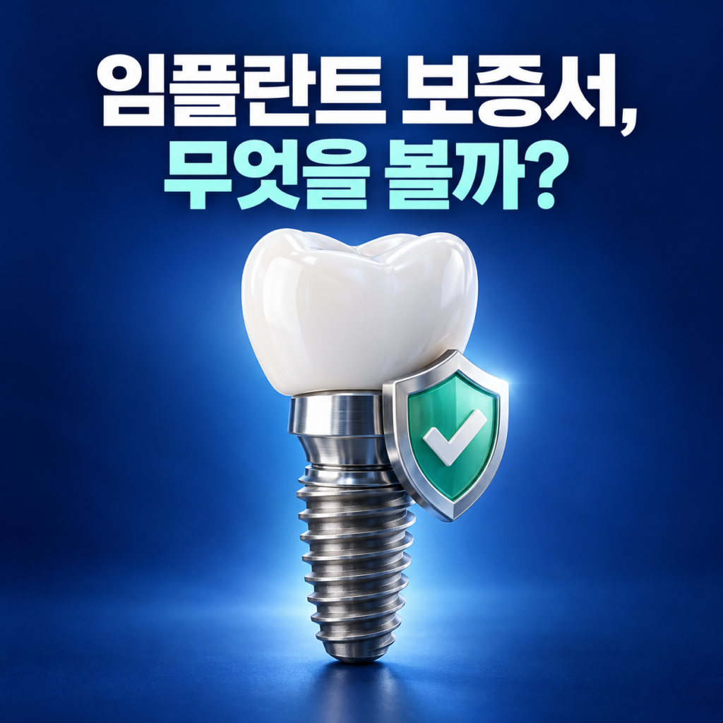 대전 임플란트 보증서, 보증기간 있는 대전 치과, 보증서에서 무엇을 확인해야 할까요?